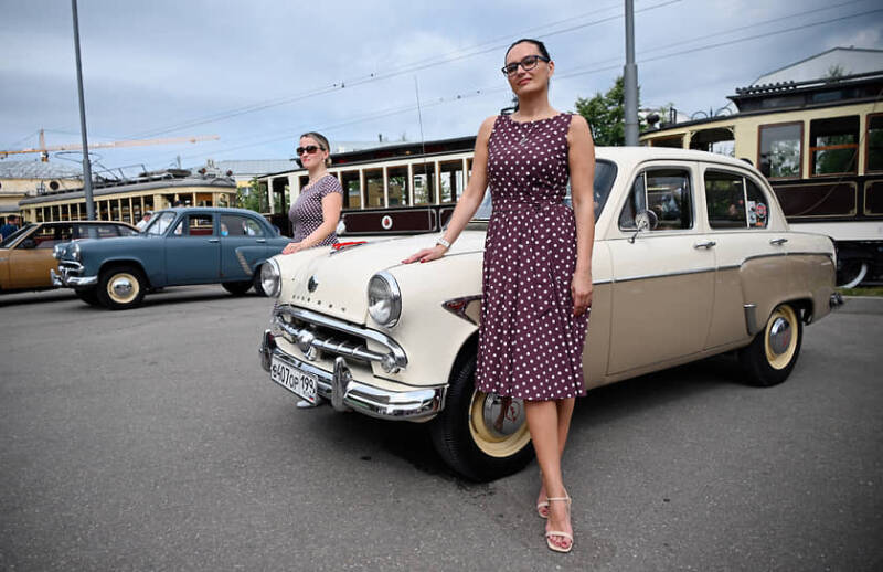 Парад ретро-трамваев в Москве