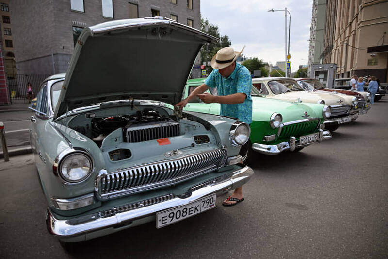 Парад ретро-трамваев в Москве